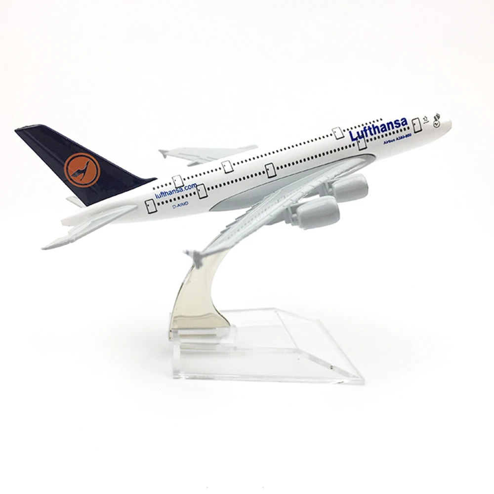 Летательный аппарат масштаба 1/400 модель самолета из сплава A380 Lufthansa 16 см игрушки
