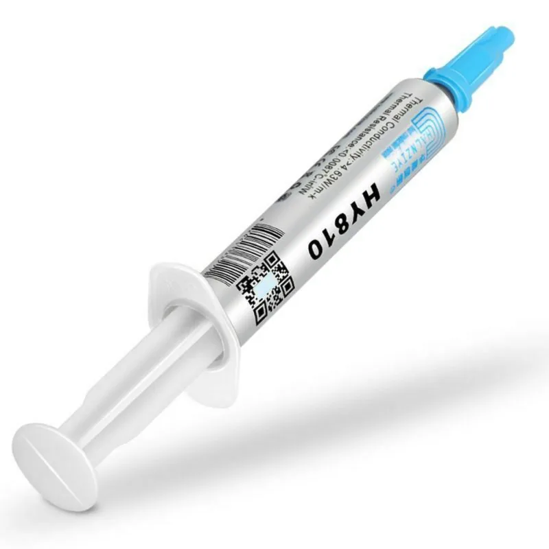 Универсальный тепловой смазки Серебряный процессор чип радиатор паста шприц с