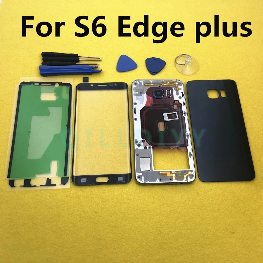 S6 + полный корпус чехол для Samsung Galaxy Edge Plus G928 G928F средняя рамка Крышка батарейного