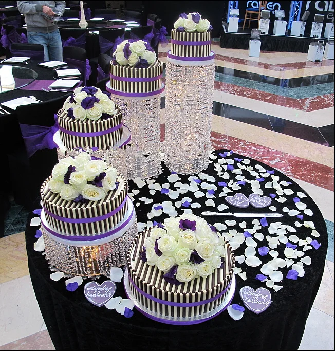 Бесплатная доставка 4 шт./лот подставка для торта с кристаллами центральный