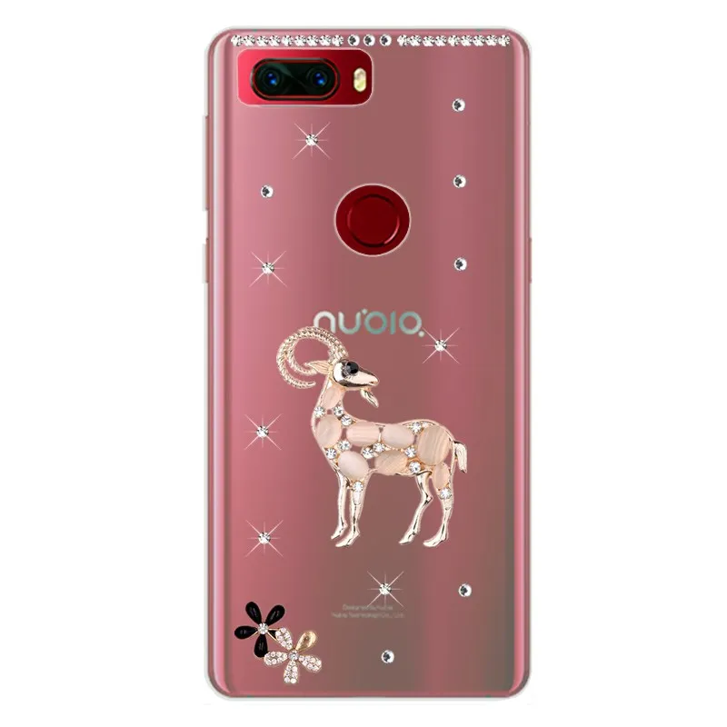 Стразы чехол со снежинкой и розой для телефона ZTE Nubia Z17 lite Z18 Z11 Mini S N3 N2 N1 M2 Axon 7| |