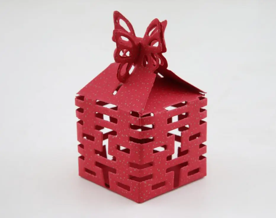 Подарочная упаковка в виде бабочки для брака/свадебной вечеринки лазерная резка