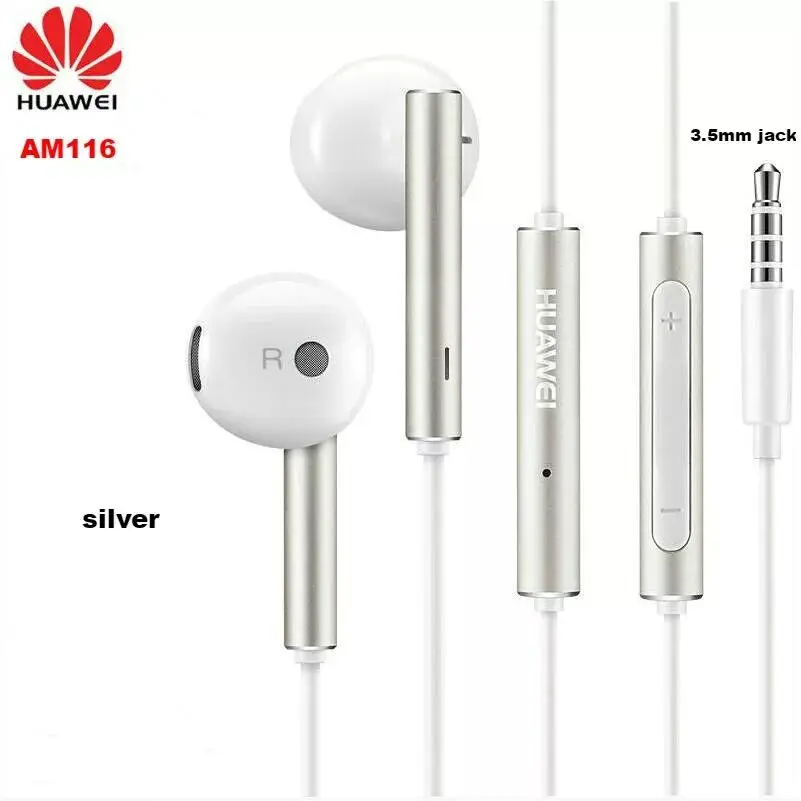 Оригинальные наушники Huawei Honor am116 гарнитура с микрофоном 3 5 мм/Type c для P8 P9 P10 P20 Pro Mate