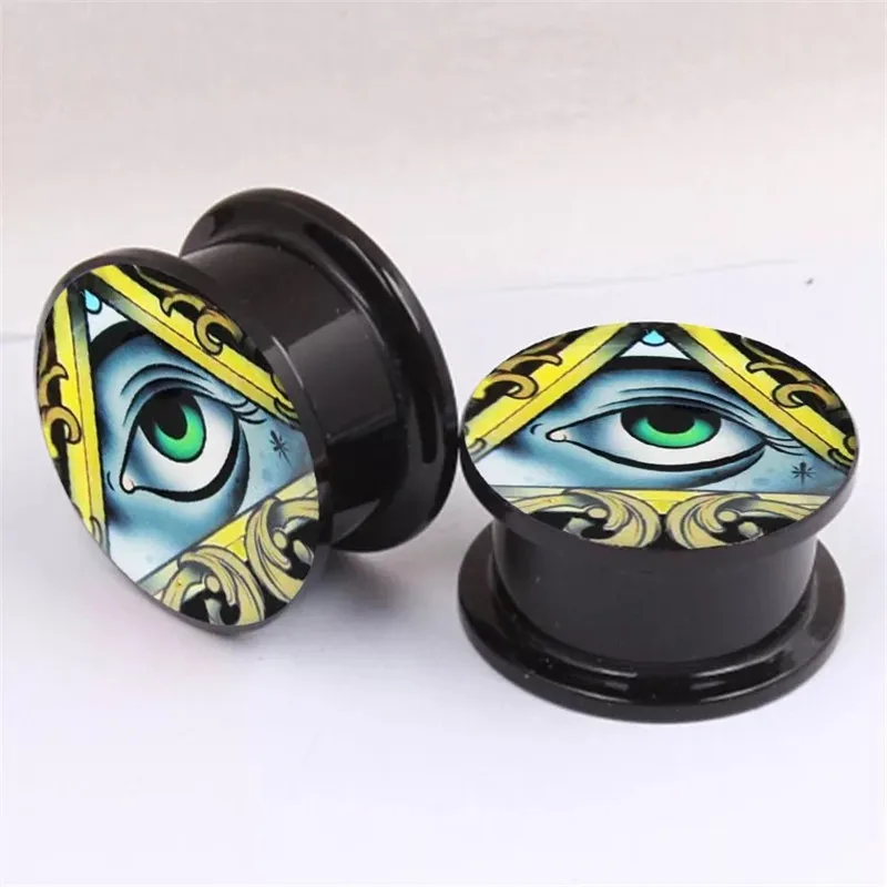 2 шт. синий глаз ушной датчик конус и пробка растягивающиеся наборы телесный