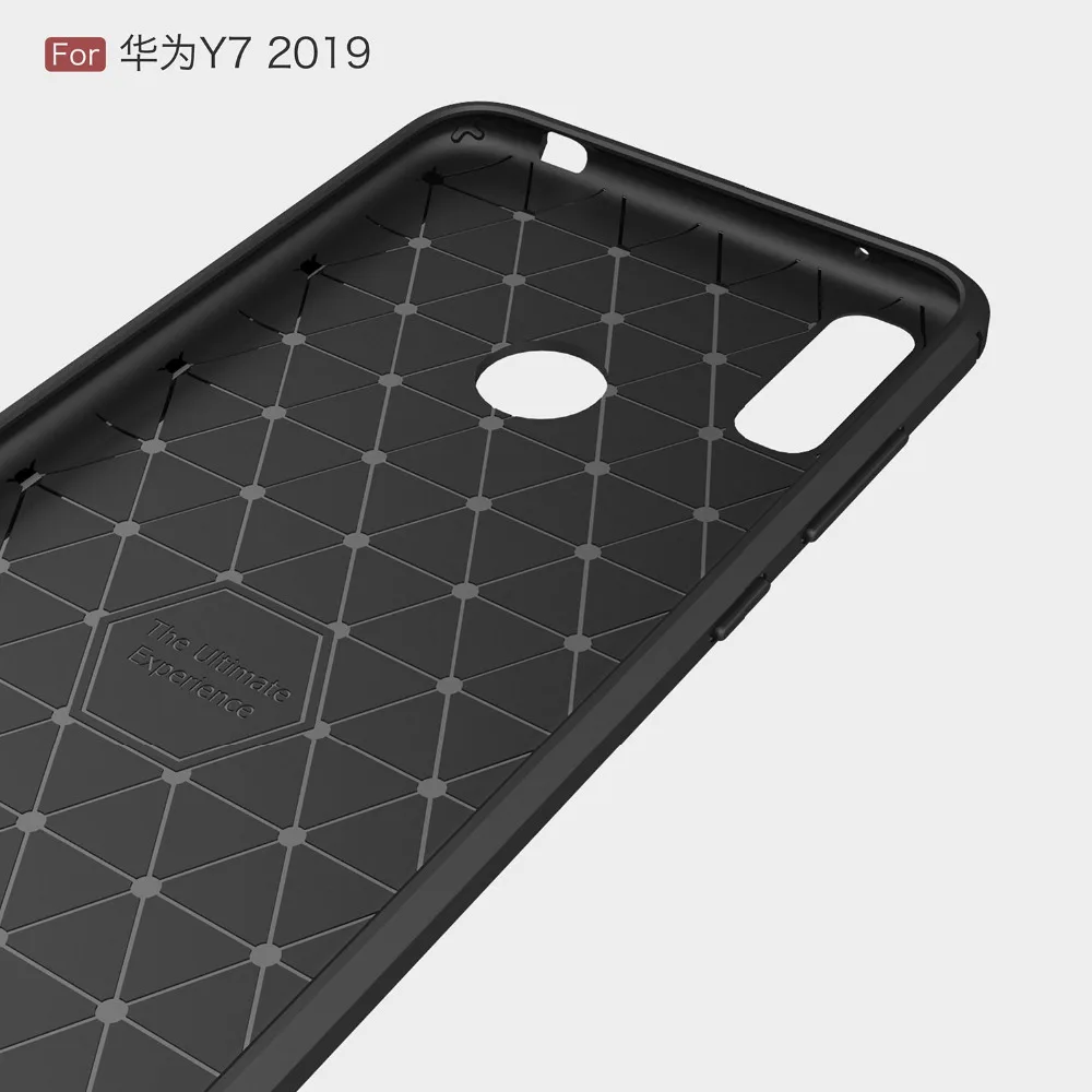 Прочный защитный чехол для Huawei Y7 2019 телефона гибкий ТПУ Защитная крышка корпус