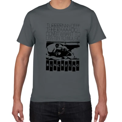B536 deep grey Черный флаг рок-группа летняя футболка хип-хоп Мужская футболка хлопок короткий рукав круглый вырез Футболка новая уличная одежда мужская одежда pok - Цвет: B536 deep grey