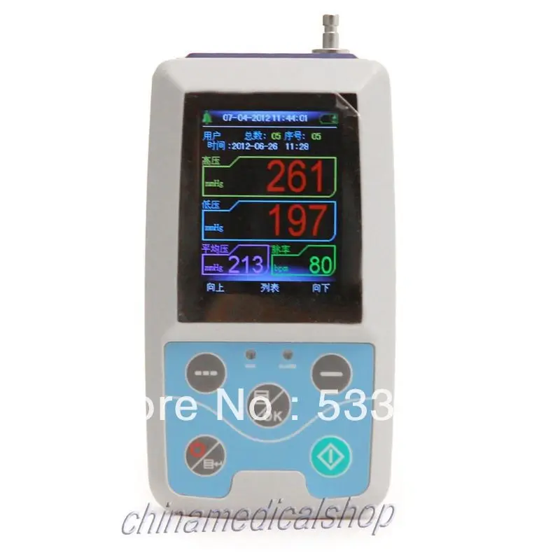 США/Китай CONTEC лучшие продажи 24 часа BP Holter ABPM с 5 манжетами, ABPM50 педиатрический осциллограф монитор