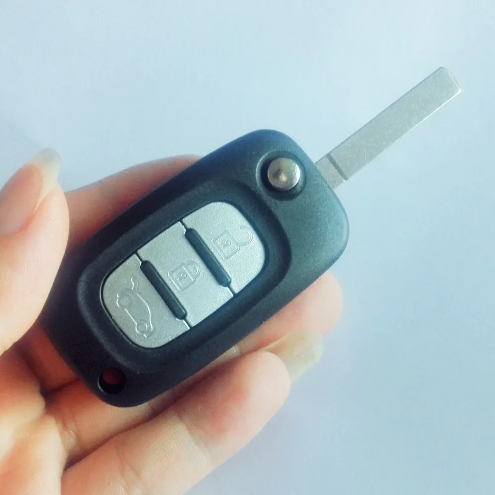 Чехол для автомобильного ключа с 3 кнопками откидной книжка крышкой и Renault Fluence Clio