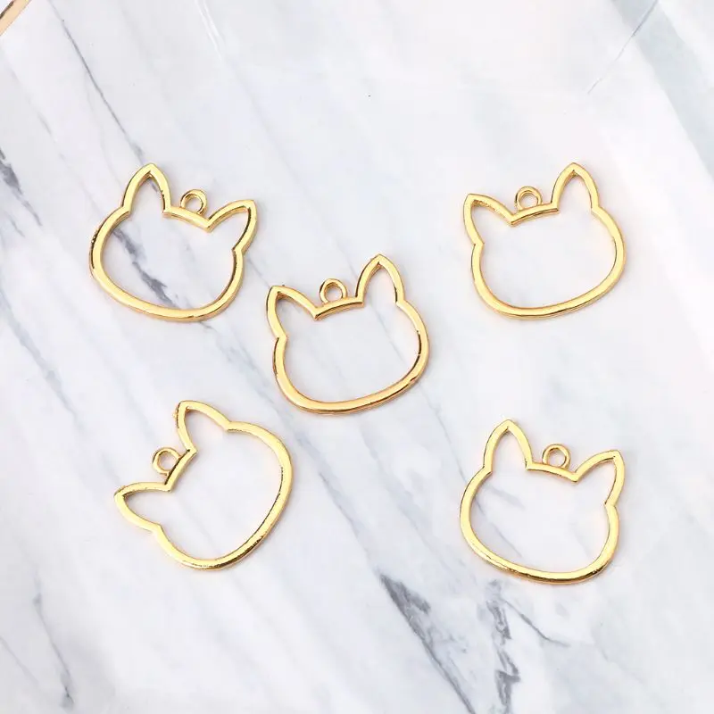 

5 шт голова кота DIY УФ рамка Подвески установка в открытую рамку УФ Смола Изготовление ювелирных изделий