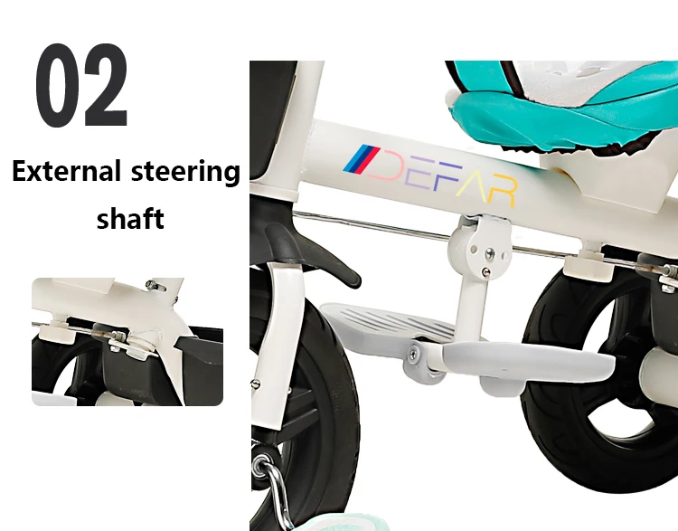 Infant Shining Baby Tricycle Ride on Toys 4 In 1 Three Wheels Stroller Children Bike Seat Multi-function for 1-6Y Children
