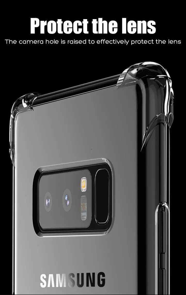 Анти-шок чехол с "воздушной подушкой" для samsung Galaxy Note 10 Pro A70 A80 A90 A60 A50 A40 A30 A20 A10 M40 M30 M20 M10 прозрачной крышкой