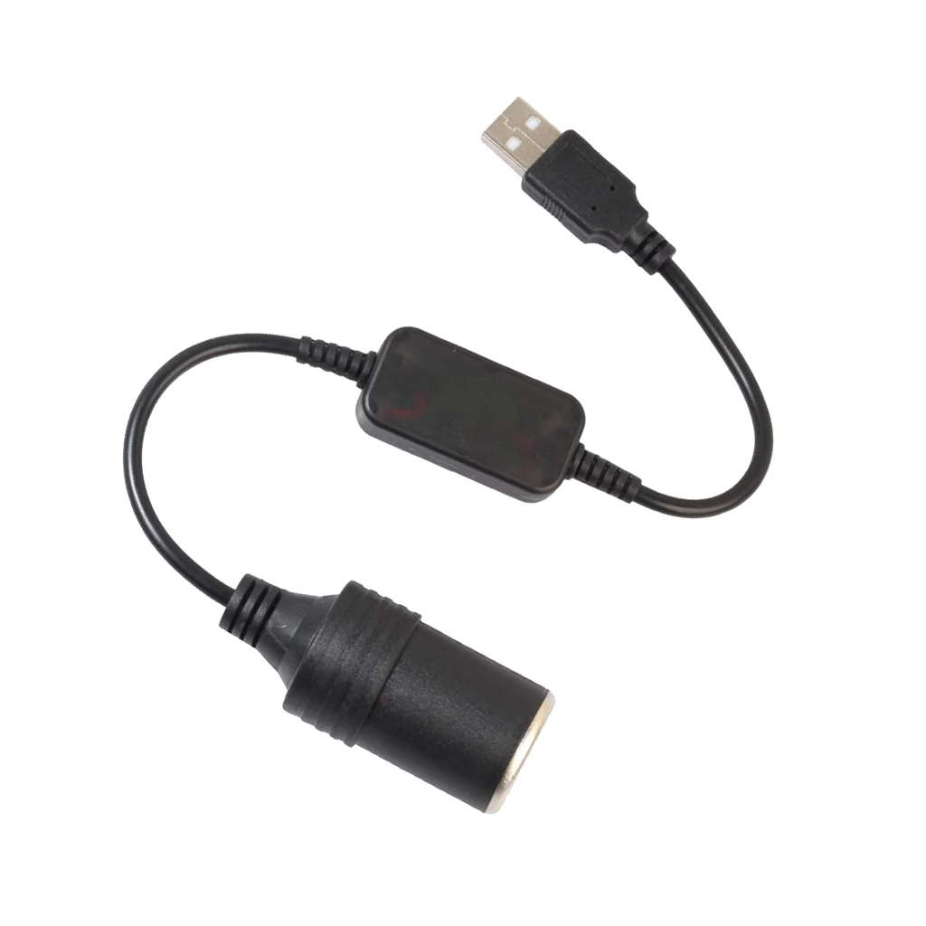 300 мм 5В 2а USB вход в 12В 1А Выход Женский Прикуриватель кабель розетка переключатель