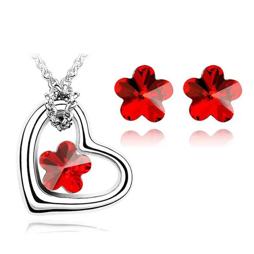 Комплект из колье и сердца с подвеской|set necklace earring|necklace earringpendant jewelry sets |
