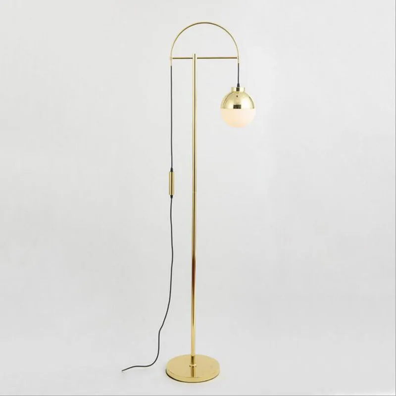 post modern minimalist wrought iron glass ball restaurant light atmosphere bedroom study fashion floor lamp led lamps | Лампы и