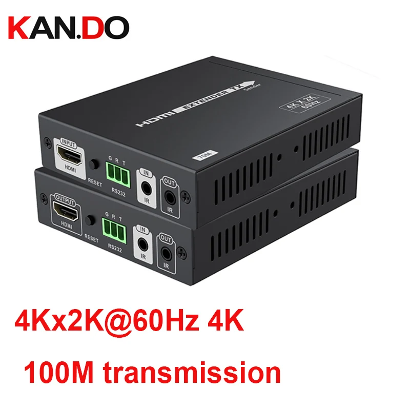 hdmi transmission 100m 4K*2K@60Hz HDMI HDBaseT 2.0 Lossless Extender CEC HDCP2.2 Ultra HD CEC 24bits Deep Color R232 Control