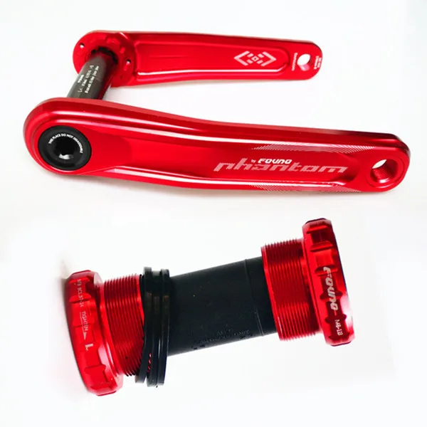 Red Fovno GXP велосипедный шатун MountainMTB велосипед диаметра окружности болтов(алюминиевый сплав шатунный палец для велосипеда из алюминиевого сплава Кривошип велосипеда запчасти - Цвет: Red