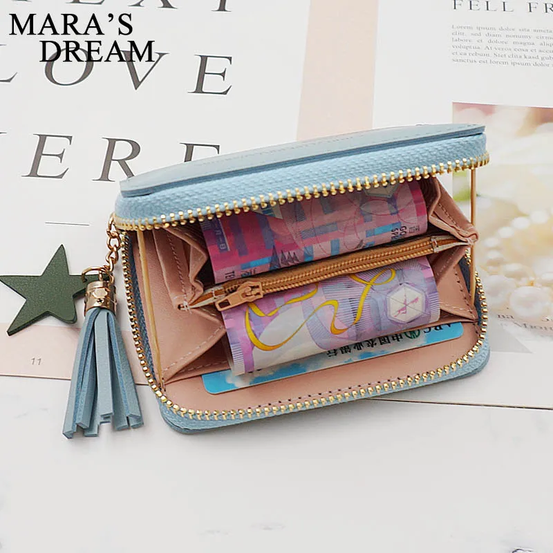 Fashion Women Short Wallet PU Leather Tassel Lady Cute Mini Wallets Brand Women's Purse Small Portable Female Card Holder Bags | Багаж и
