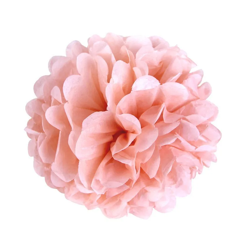 peach 5 шт./компл. 19 цветов, 15 см/20 см/25 см смешанных размеров ткани Бумага Pom Poms, цветок, висит украшение День рождения Свадебные украшения - Цвет: peach