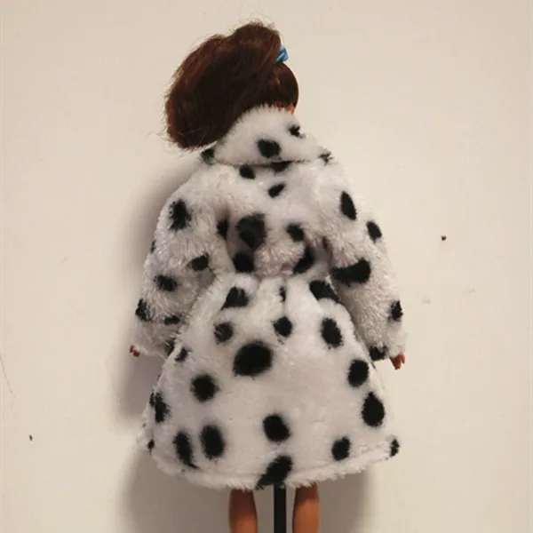 High Quality Fashion Handmade Clothes Dresses Grows Outfit Dairy cow pattern Flannel coat for Barbie Doll dress girls best gift | Игрушки и