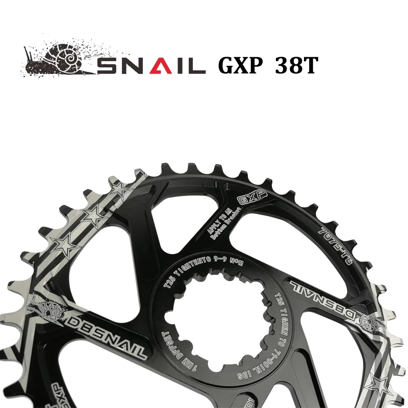 SNAIL GXP 7075 MTB bike шатунная пластина 38T узкий широкоугольный поднос Запчасти для