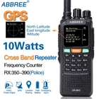 ABBREE AR-889G рация 10 Вт GPS SOS Ночная подсветка дуплексный поперечный репитер охотничий радиоприемник CB двухстороннее радио