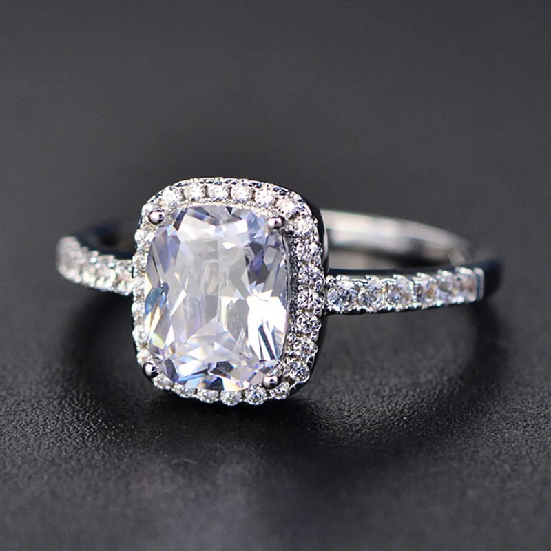 OneRain Classic 100% 925 Sterling Silver Citrine Gemstone White Gold Couple Anniversary Ring Fine Jewelry Wholesale Size 5-11 | Украшения и