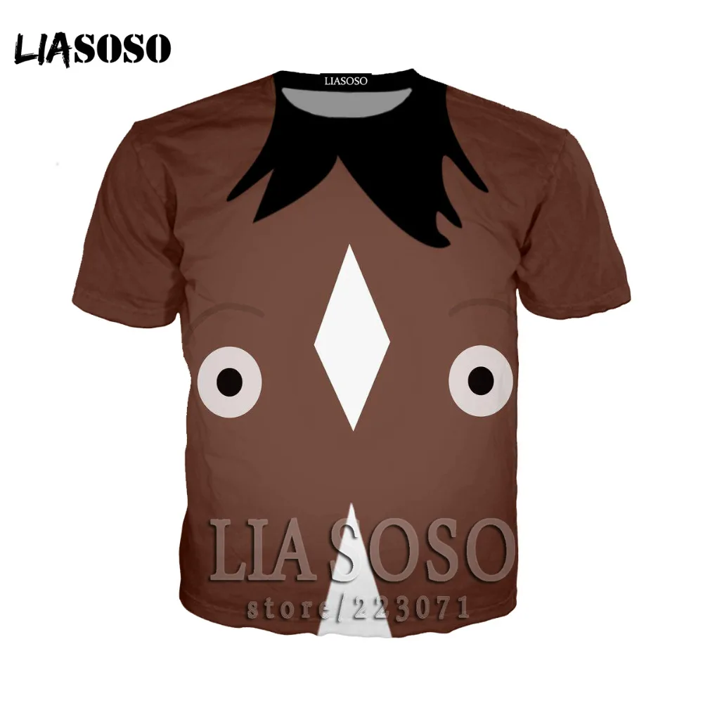 Футболка LIASOSO Конь БоДжек футболка Uomo Moda maschile O футболки uomo/donna 3D HO12|Мужские