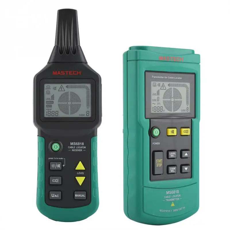 1 компл. Porfessinal кабель локатор MS6818 12 V-400 V AC/DC кабель локатор металлоискатель трубы тестер Линии Трекер