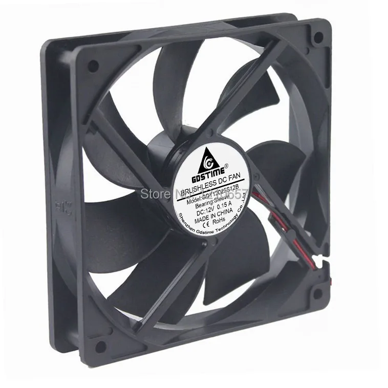 1 шт. Gdstime DC 2Pin 12V пластиковый бесщеточный вентилятор радиатора 120 мм 120x25 12 см 12025|fan