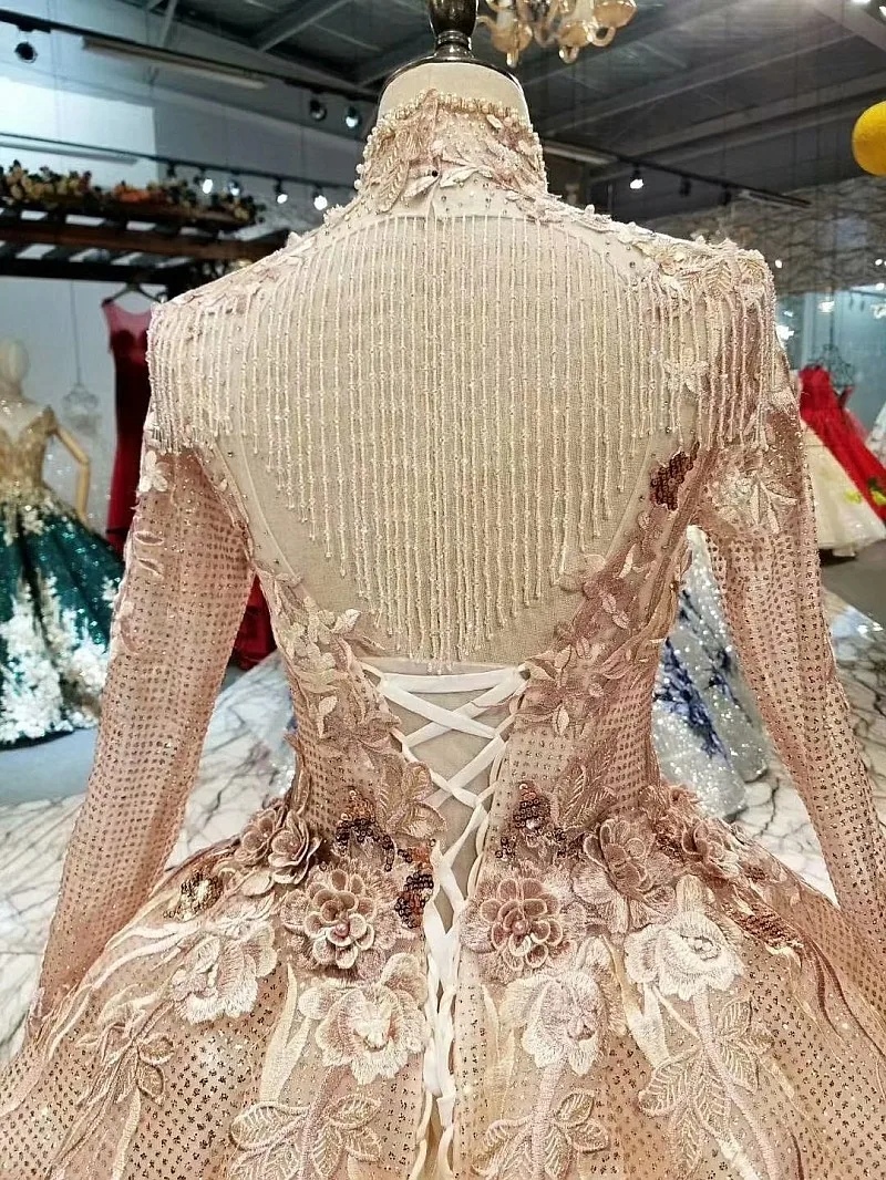 Elegant Off Shoulder Ball Gowns Long Wedding Dresses 2018 Custom Made Sexy Sweetheart With Gold Lace Puffy Colorful Bridal | Свадьбы и