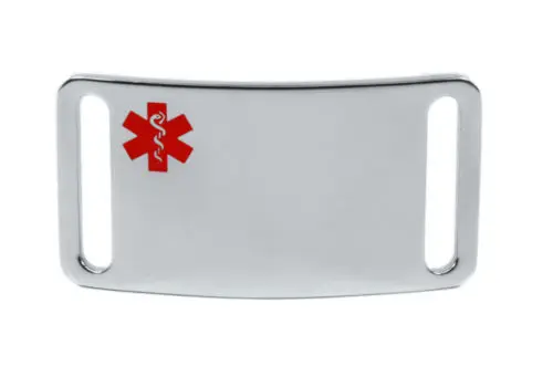 

Wholesale Red Medical Alert ID Tag sold without band. Free engraving & medical hot sales Stainless steel dog tag FH890302
