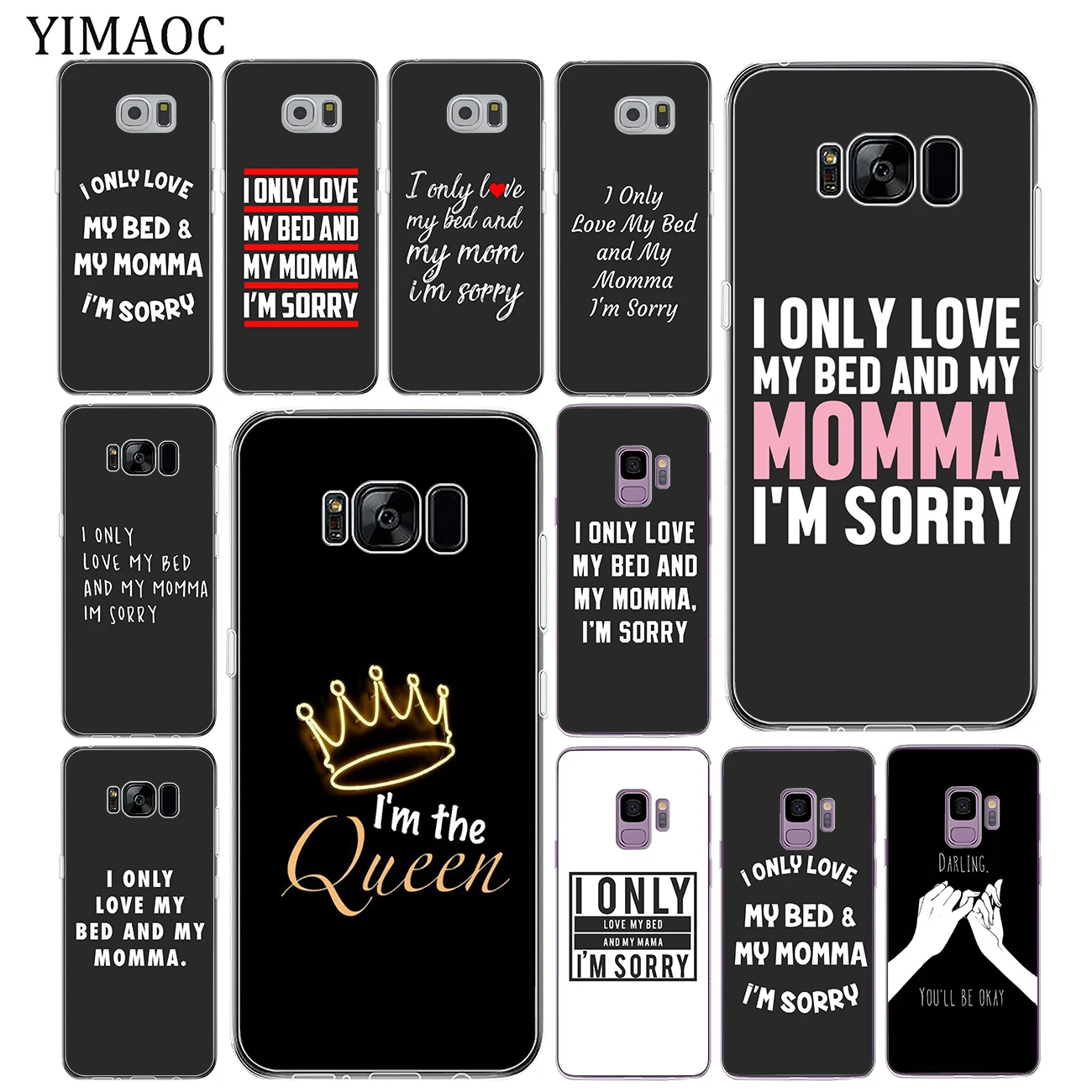 YIMAOC I Only Love My Bed And Mama мягкий силиконовый чехол для телефона Samsung Galaxy S10 S9 S8 Note 10 Plus S7
