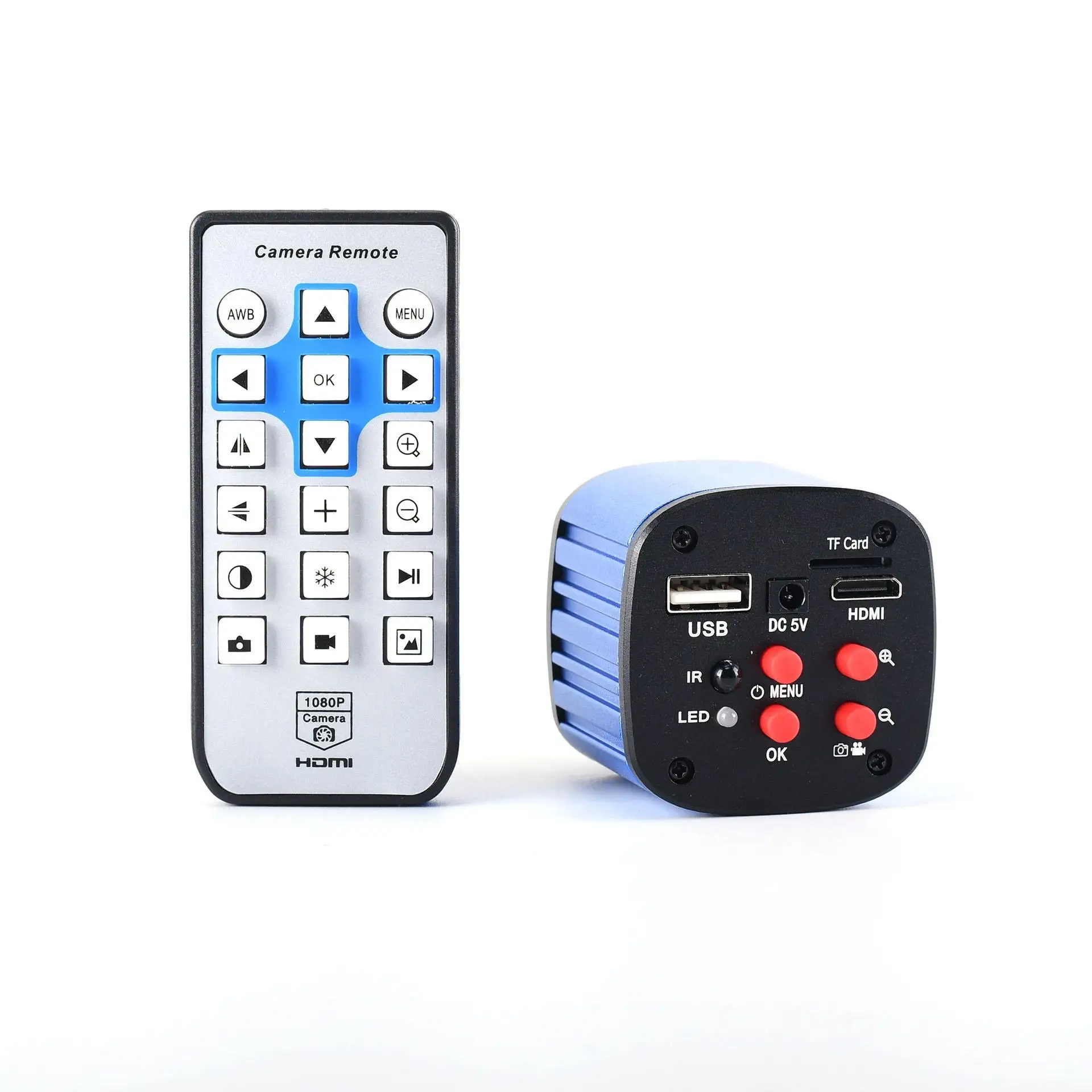 Синий 16 МП промышленная камера Full HD 1080p HDMI USB цифровой электронный микроскоп камера для пайки телефона Ремонт печатной платы - Цвет: Синий