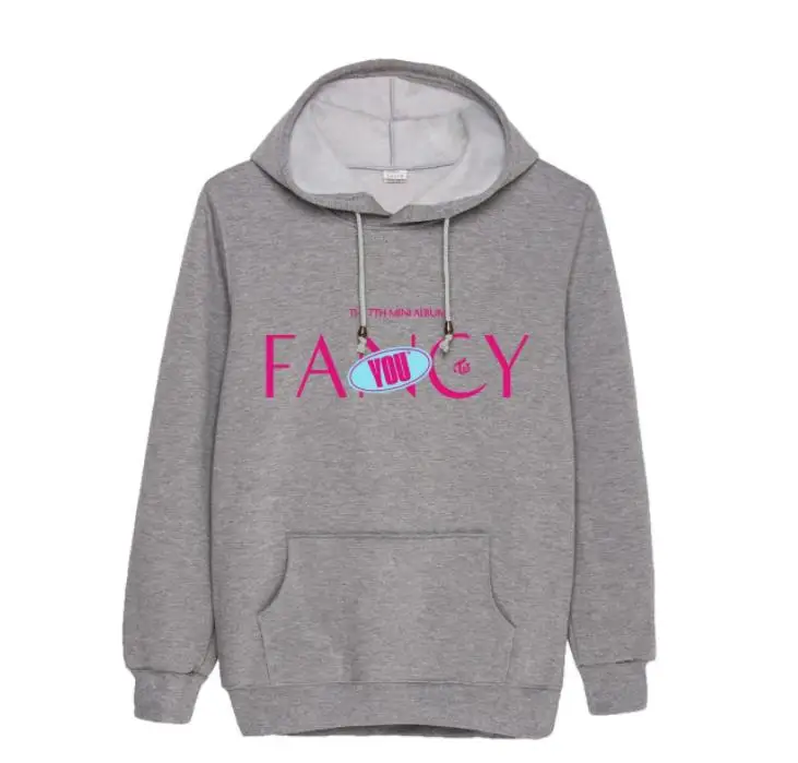 

Kpop twice 7th mini album fancy you same printing pullover loose hoodies unisex fleece/thin once supportive sweatshirt