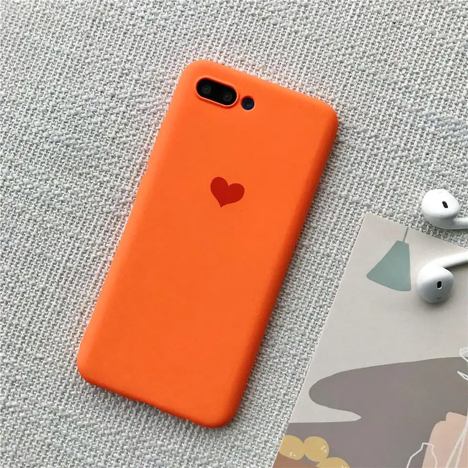 Cute Love Heart Sand Texture Matte Case For Huawei Honor 10 9 8 Lite Cover Soft Back Silicone TPU 10i 9i Play |