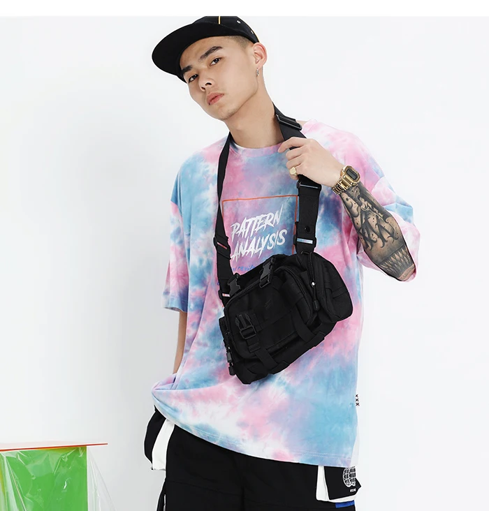 Aelfric Eden Tie Dye/Футболки с круглым вырезом и коротким рукавом; коллекция года; сезон лето; хлопковая Повседневная Уличная одежда; Мужская футболка; модные футболки в масках для мальчиков