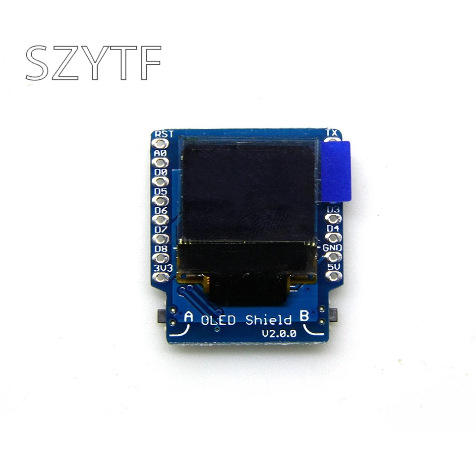 OLED экран дисплей V2.0.0 для Wemos D1 Мини 0 66 &quotдюймов 64X48 IIC igc две кнопки модуль |
