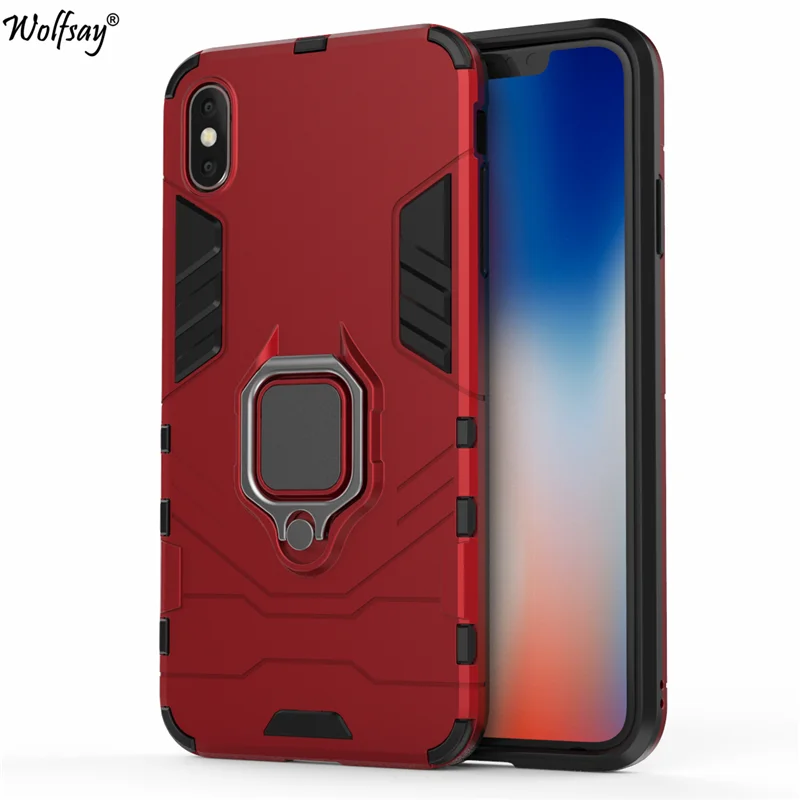 

Wolfsay for iPhone XS Max Case, for iPhone Xs Max Car Holder Armor Cases Hard PC & Soft Silicone Cover for Apple iPhone XS Max