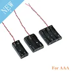 Пластиковая черная батарейка с пружиной, 2 шт., 3 шт., 4 шт., 1,5 в