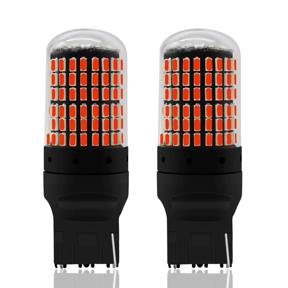 1 шт T20 7440 W21W светодиодный светильники для автомобиля 3014 144smd Canbus 1156 1157