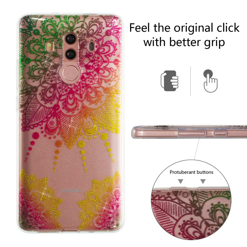 Роскошный блеск flash ТПУ чехол силиконовый для Huawei Коврики 10 Lite Pro P9 мини P8 lite