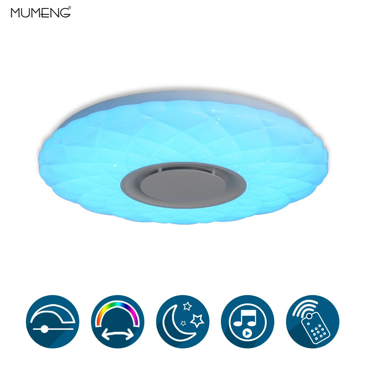 Starry Современные светодиодные потолочные лампы Bluetooth музыкальный светильник RGB с регулируемой яркостью 36 Вт приложение дистанционное управление Фойе Спальня умный потолочный светильник - Цвет корпуса: Starry