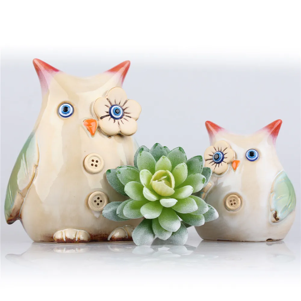 Керамические поделки творческие украшения для дома 2 шт. птицы с цветком