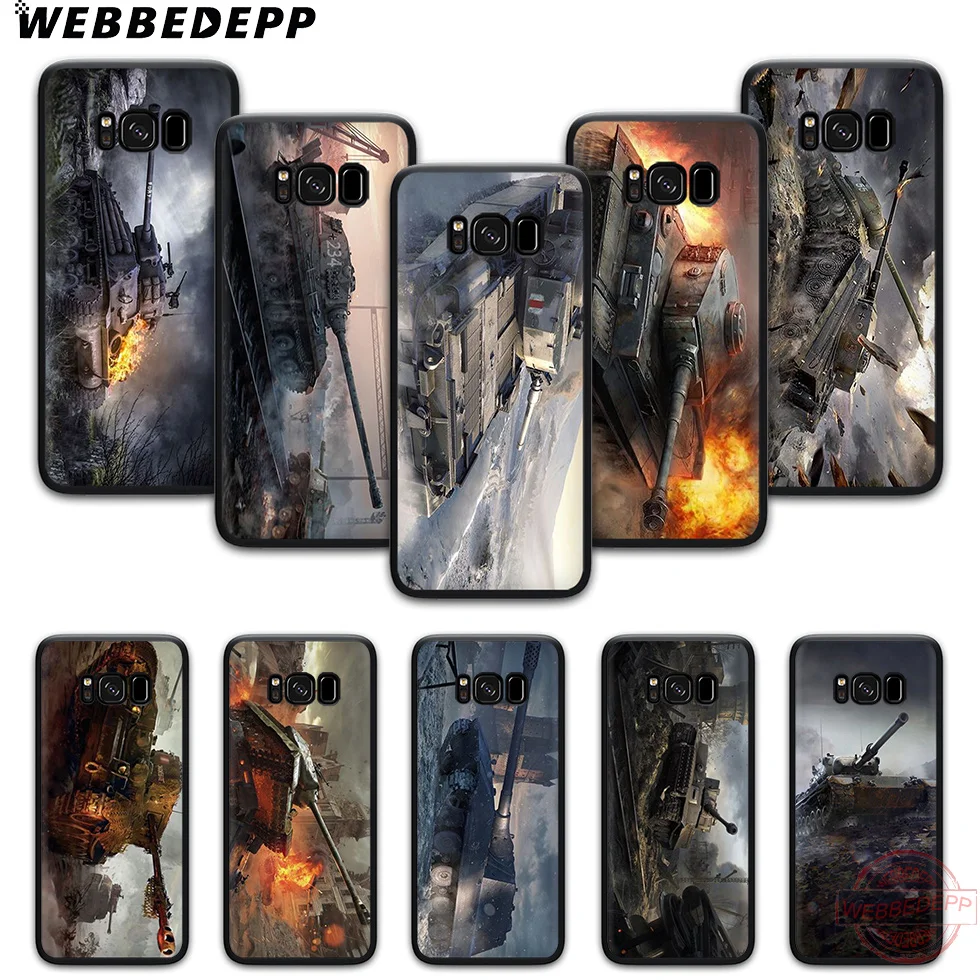 WEBBEDEPP Мир танков мягкий чехол для телефона с изображением цветов Samsung S6 S7 край S8 S9
