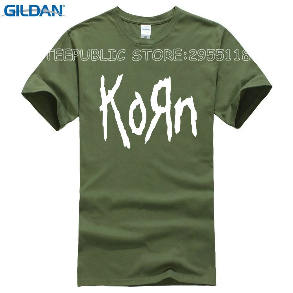Новые мужские футболки Мода 2017 Корн металл рок-группа логотип Графический