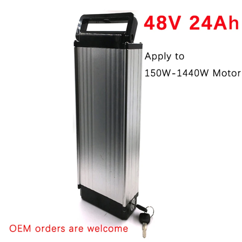 48V 24Ah 1000W 750W Electric Bike Battery E Scooter Silver Fish Lithium Ion Pack For Bicycle Motor | Спорт и развлечения