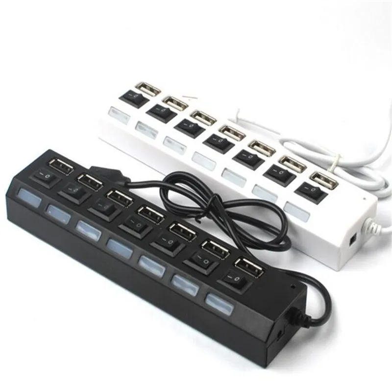 Мульти 7 портов высокоскоростной USB 2 0 480 Мбит/с зарядное устройство вкл/выкл