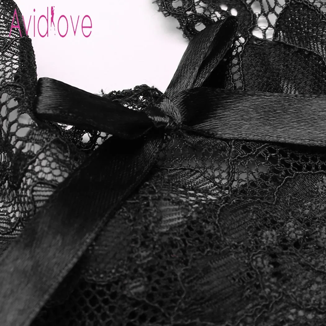 Avidlove женское белье сексуальное эротическое платье Babydoll Прозрачное цветочное