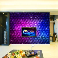 customized mural large 3d painting with colorful dynamic motion for box wall as background wallpaper in ktv room stage