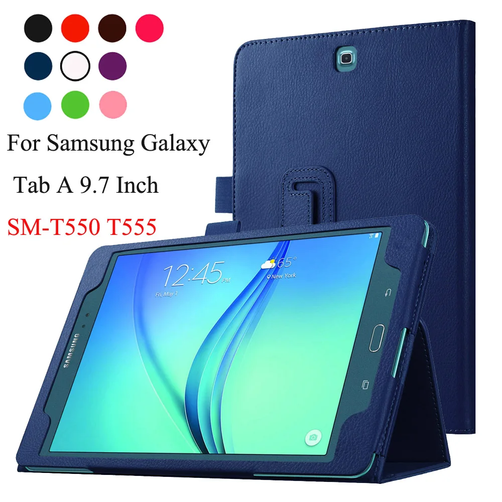 Для Samsung Galaxy Tab A 9 7 SM T550 T551 T555 P550 P555 чехол 2 складной Флип PU Кожаный Чехол подставка +